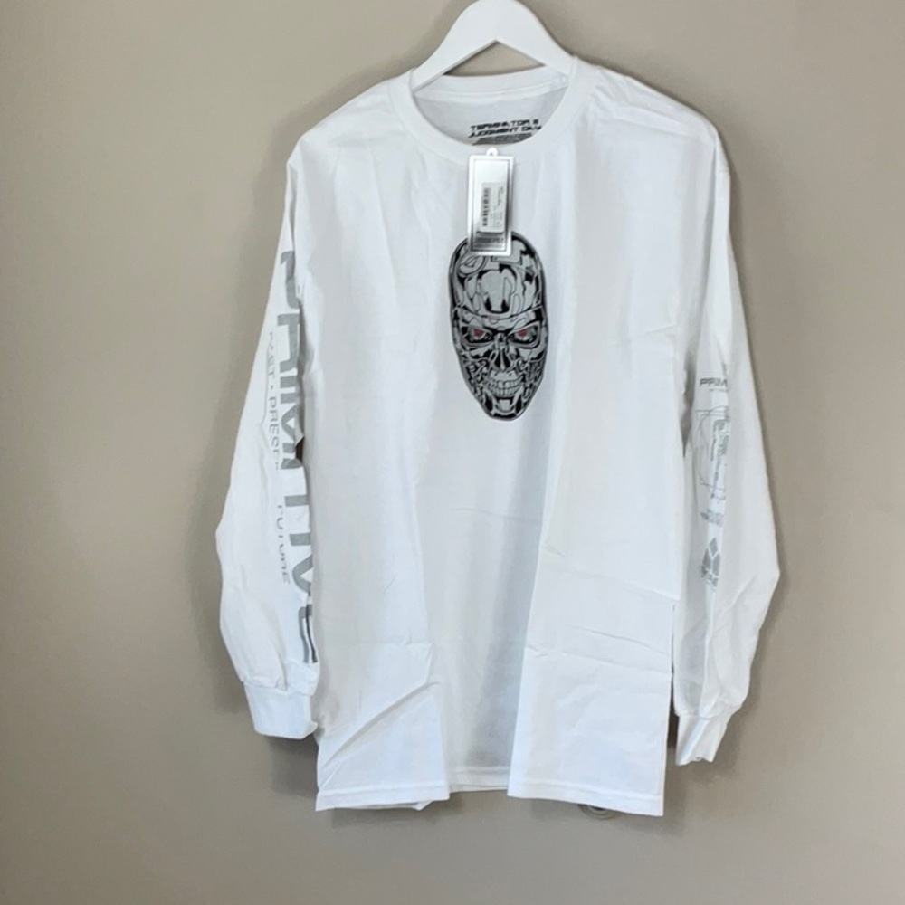 Primitive Skynet Terminator 2 Long Sleeve T-Shirt white